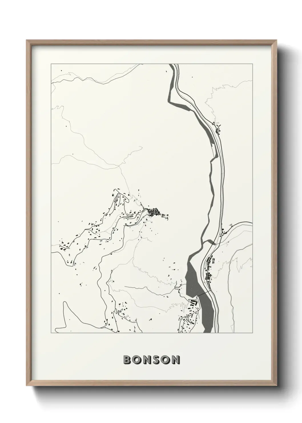 Un poster carte Bonson