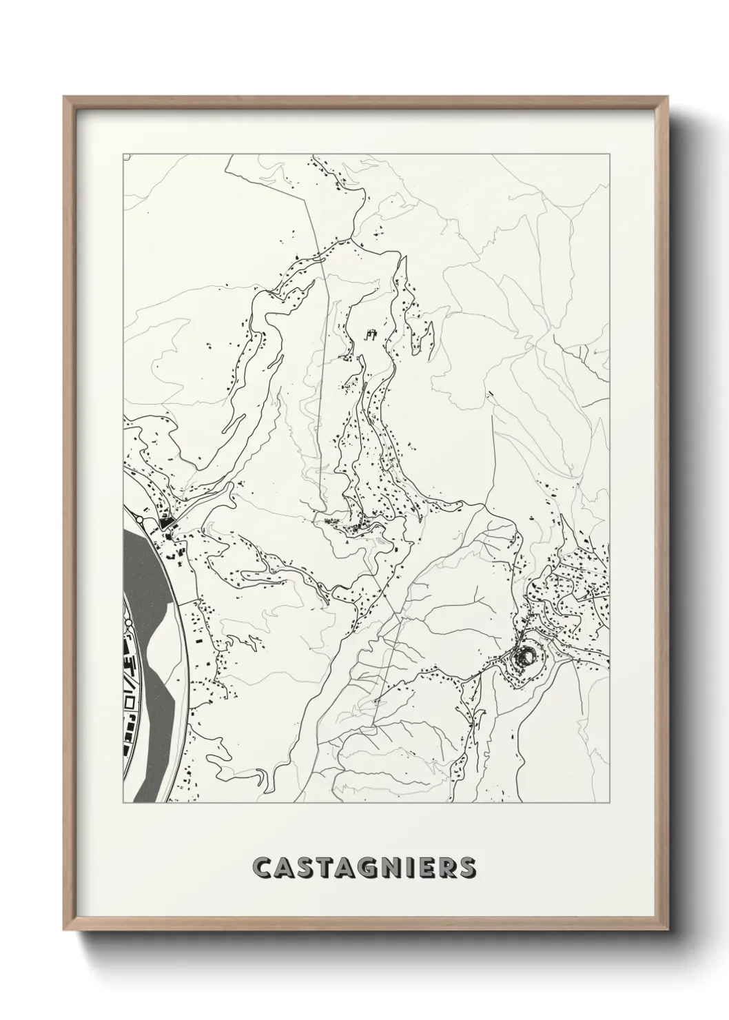 Un poster carte Castagniers