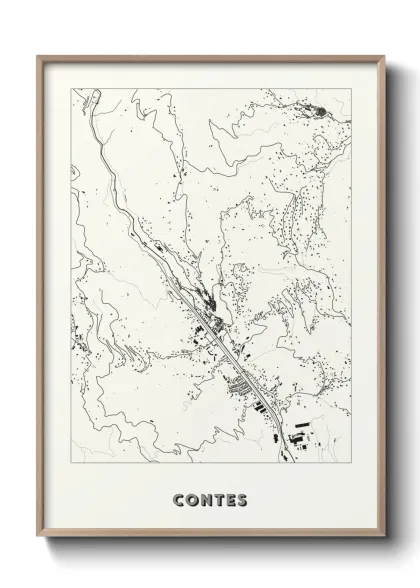 Une affiche de carte sur Contes