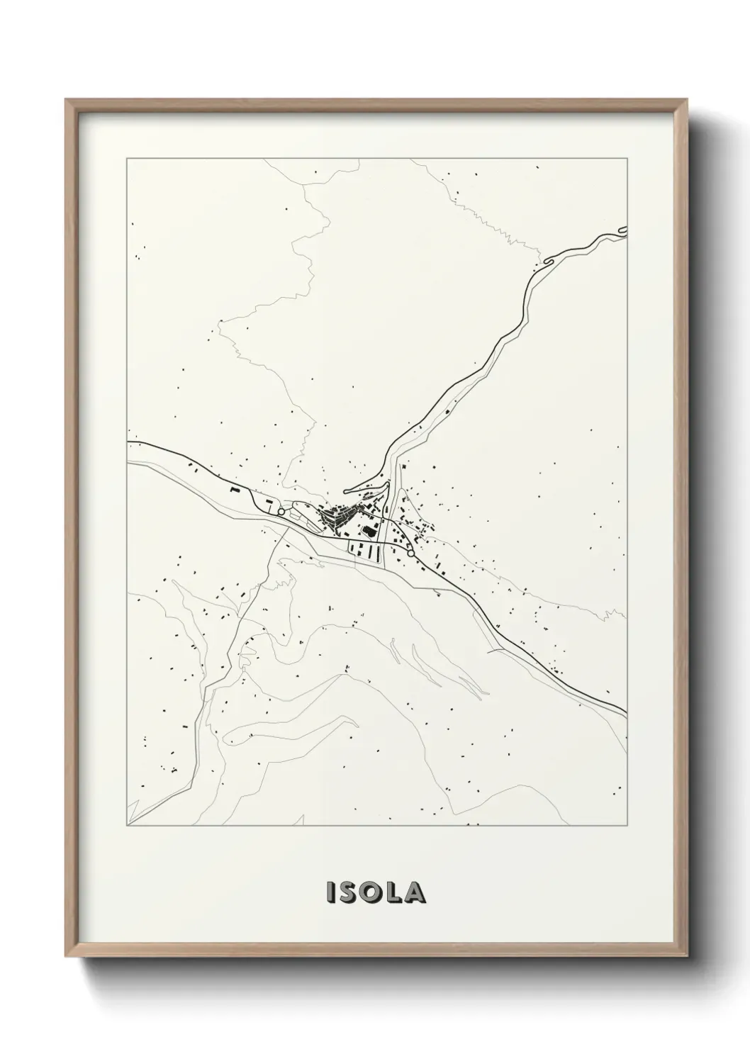 Un poster carte Isola
