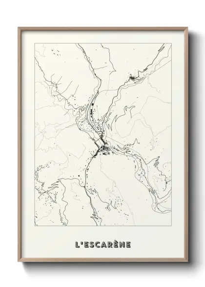 Une affiche de carte sur L'Escarène