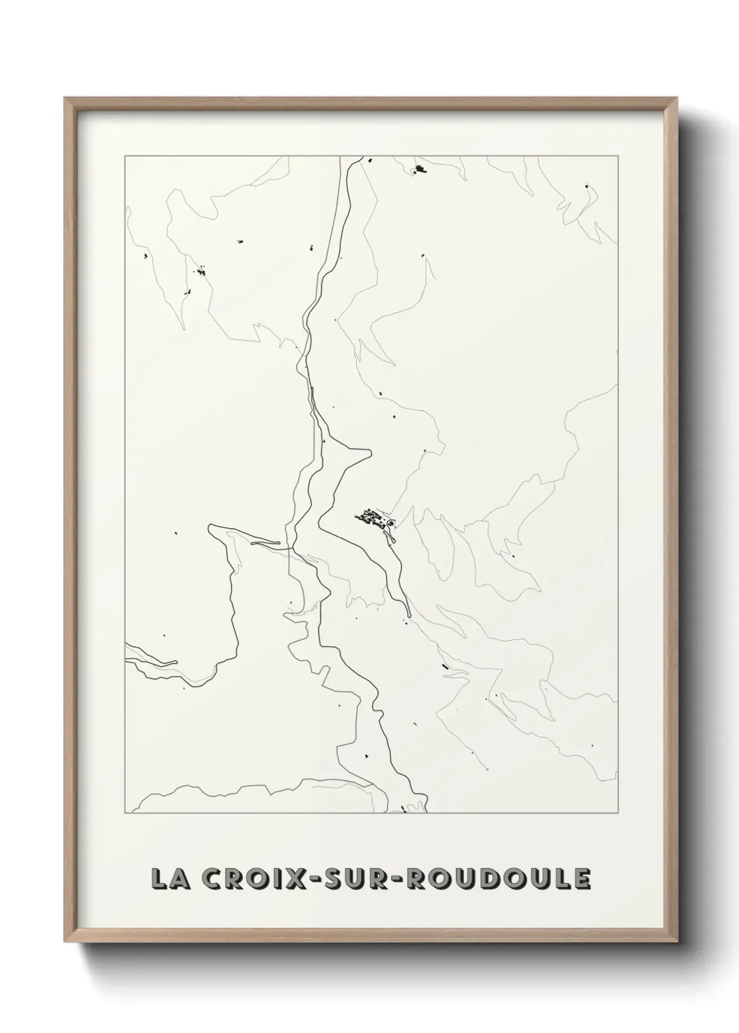 Un poster carte La Croix-sur-Roudoule