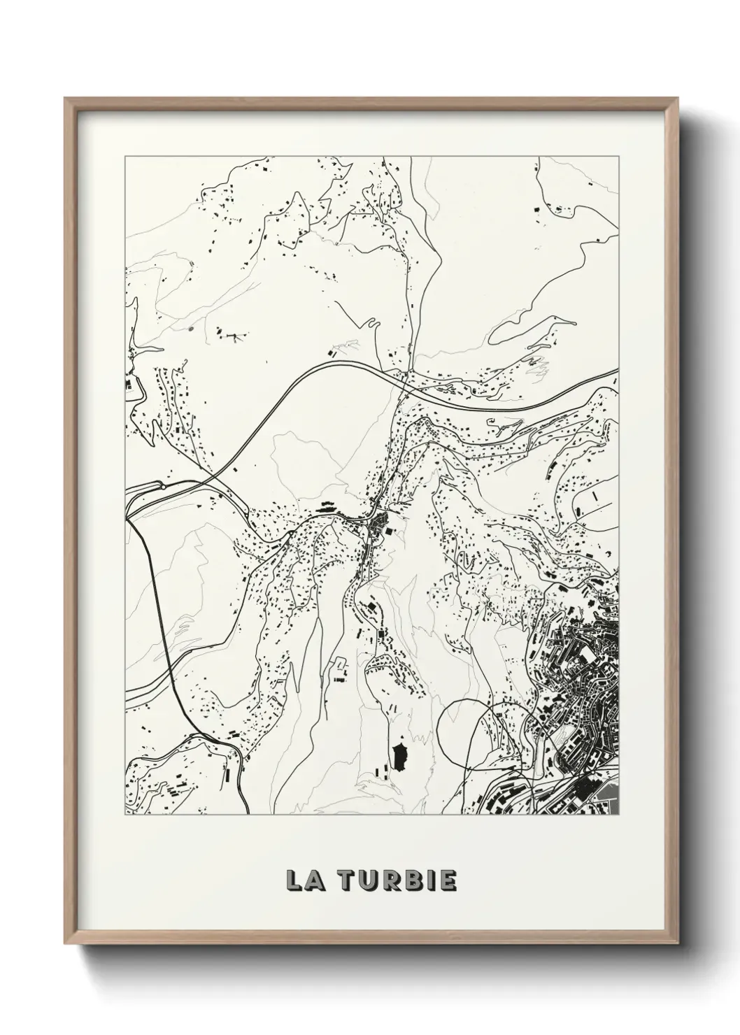 Un poster carte La Turbie
