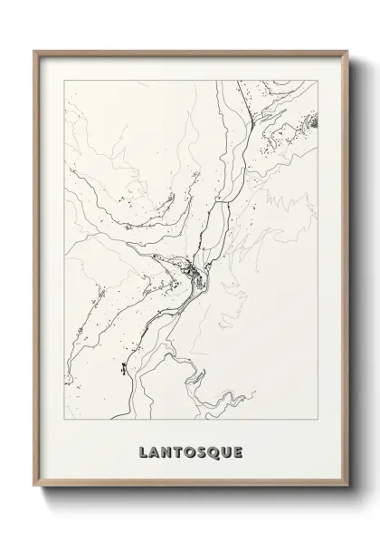 Une affiche de carte sur Lantosque