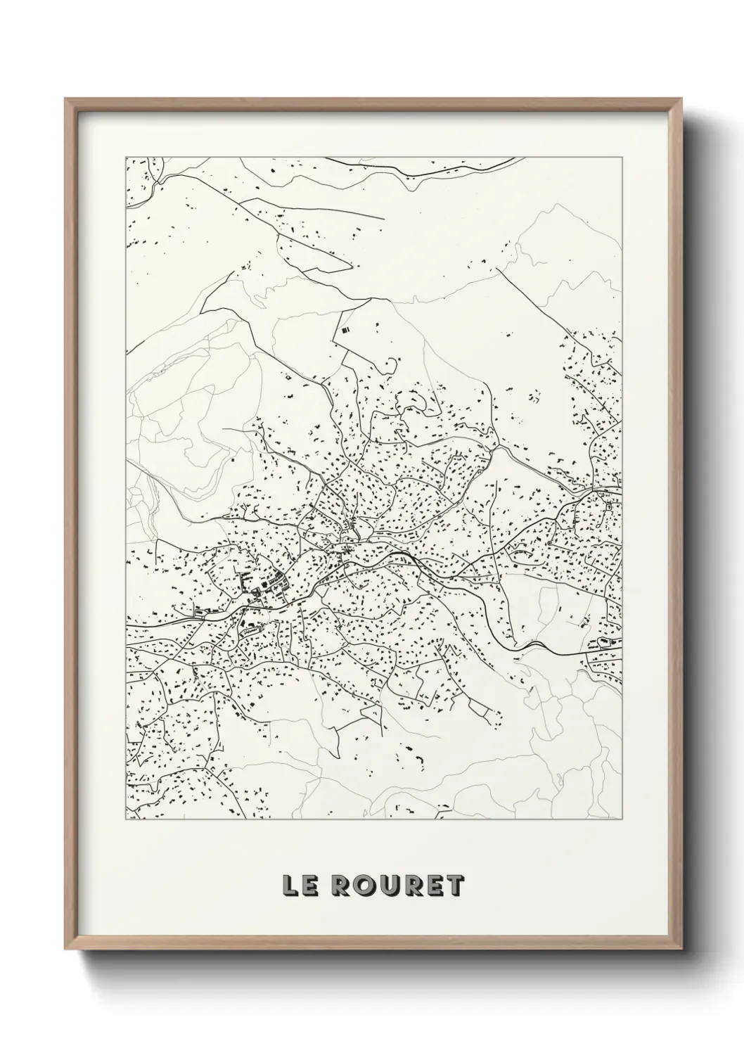 Un poster carte Le Rouret