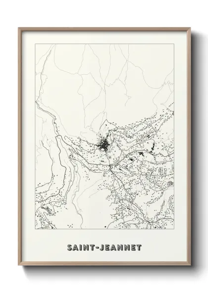Une affiche de carte sur Saint-Jeannet