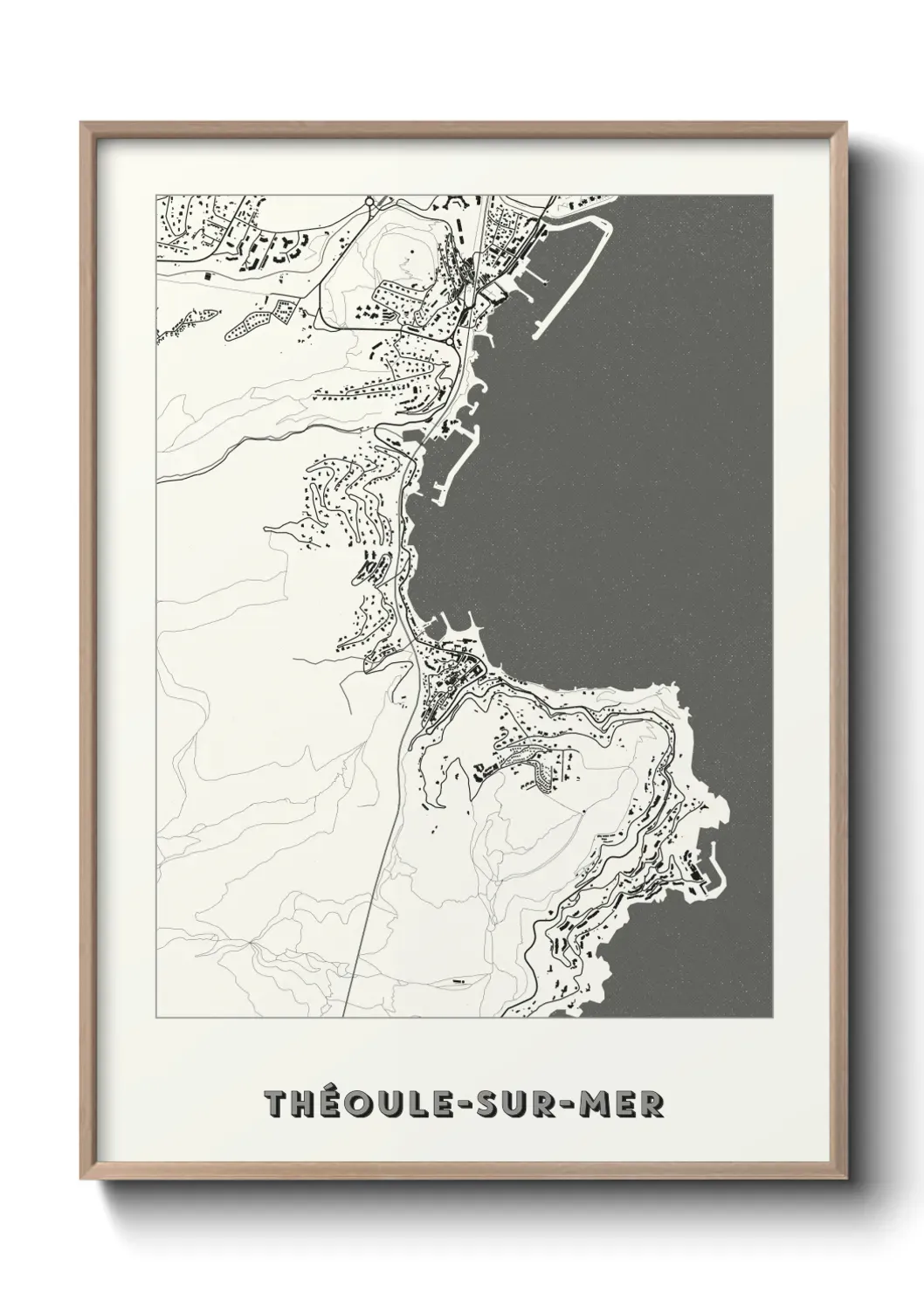 Un poster carte Théoule-sur-Mer