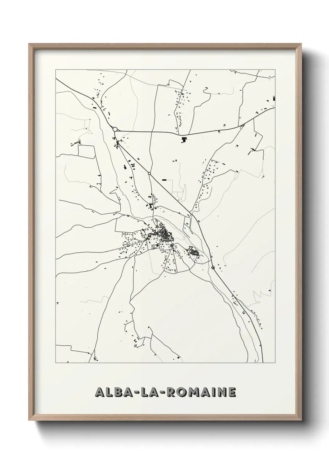 Un poster carte Alba-la-Romaine