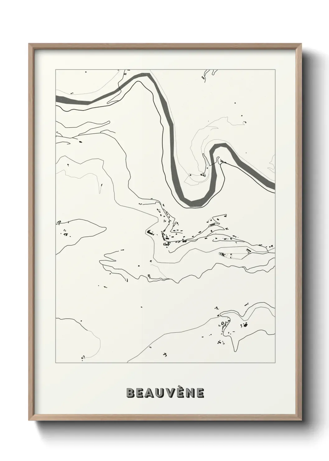 Un poster carte Beauvène