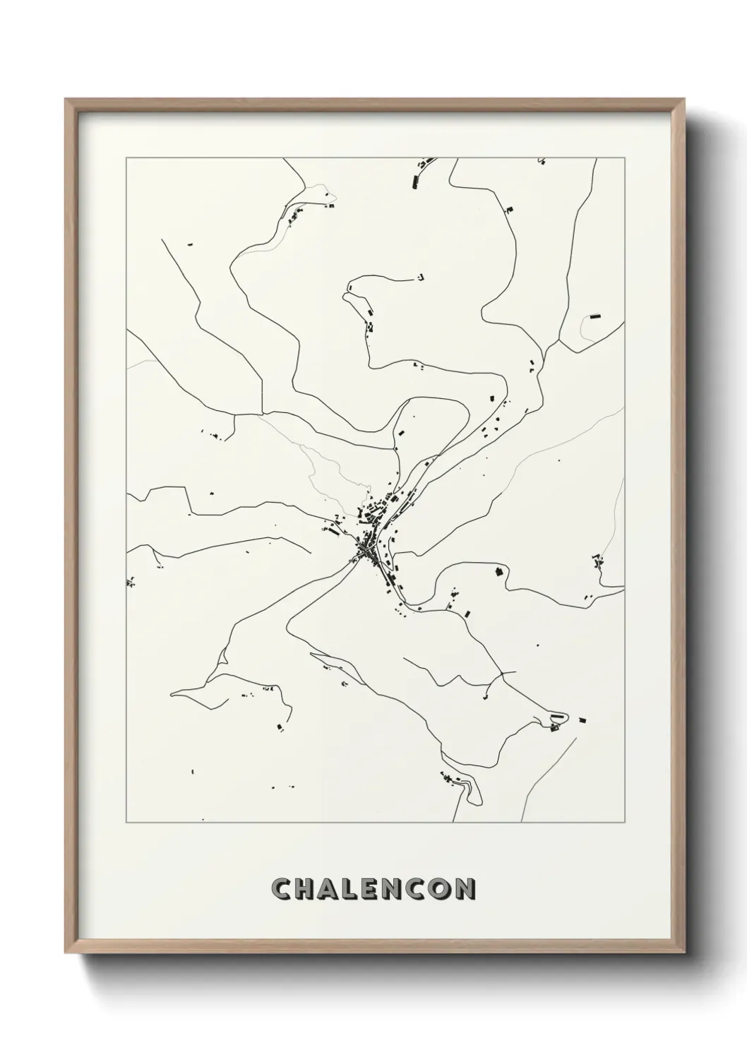 Un poster carte Chalencon