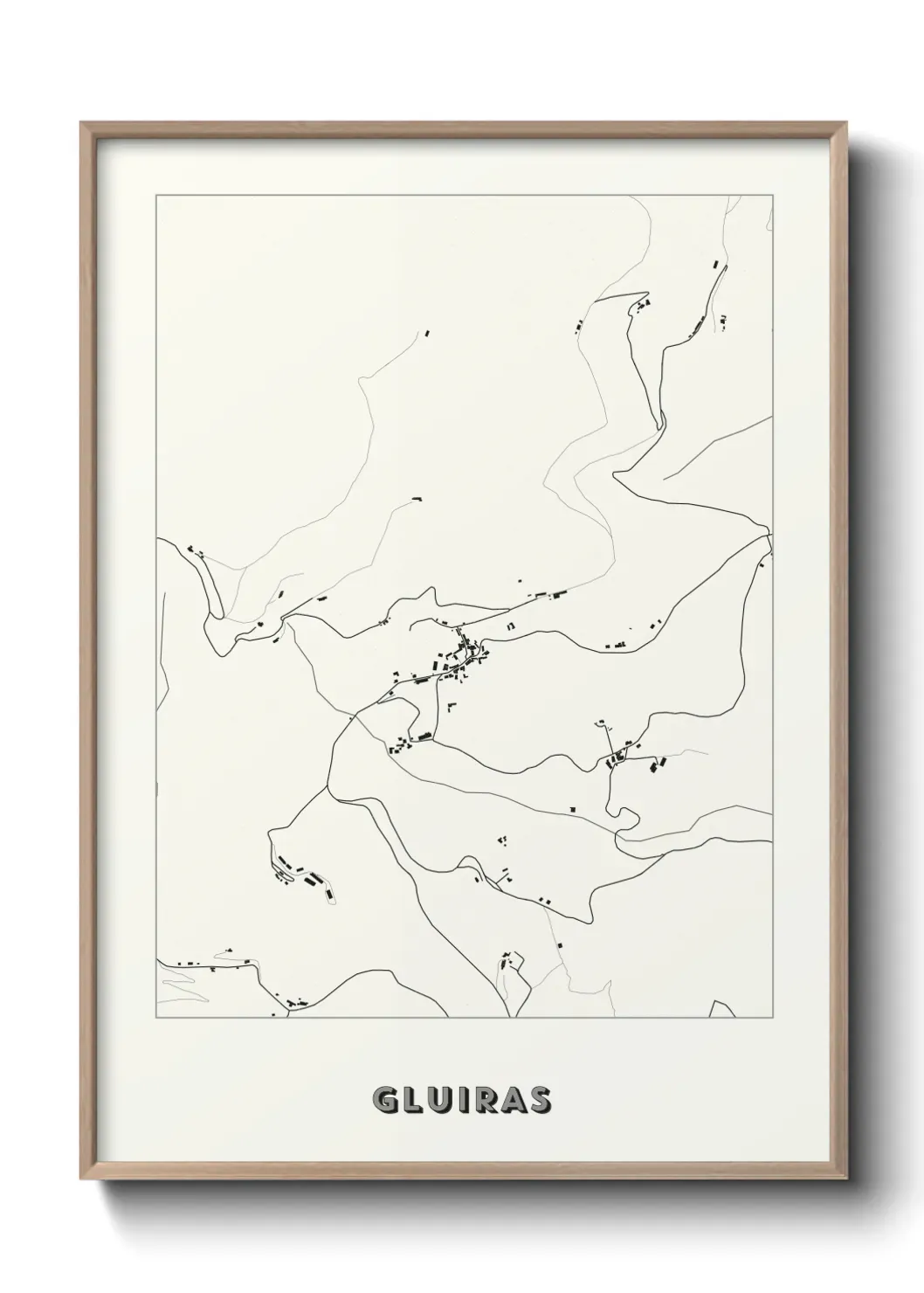 Un poster carte Gluiras