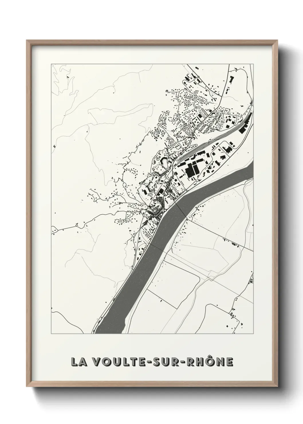 Un poster carte La Voulte-sur-Rhône