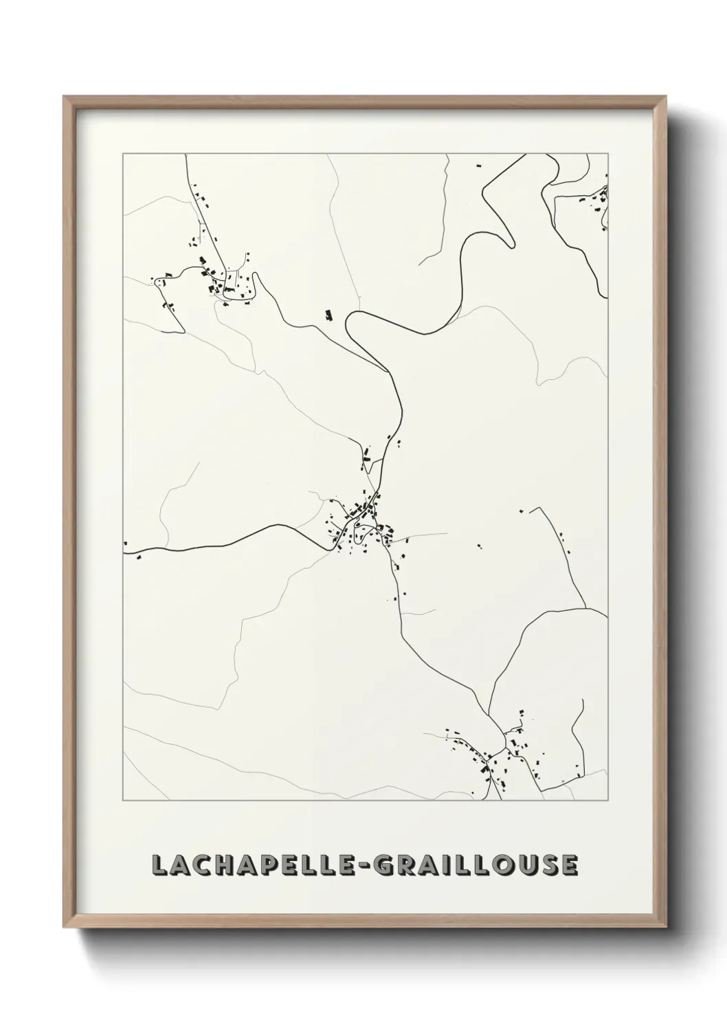 Un poster carte Lachapelle-Graillouse