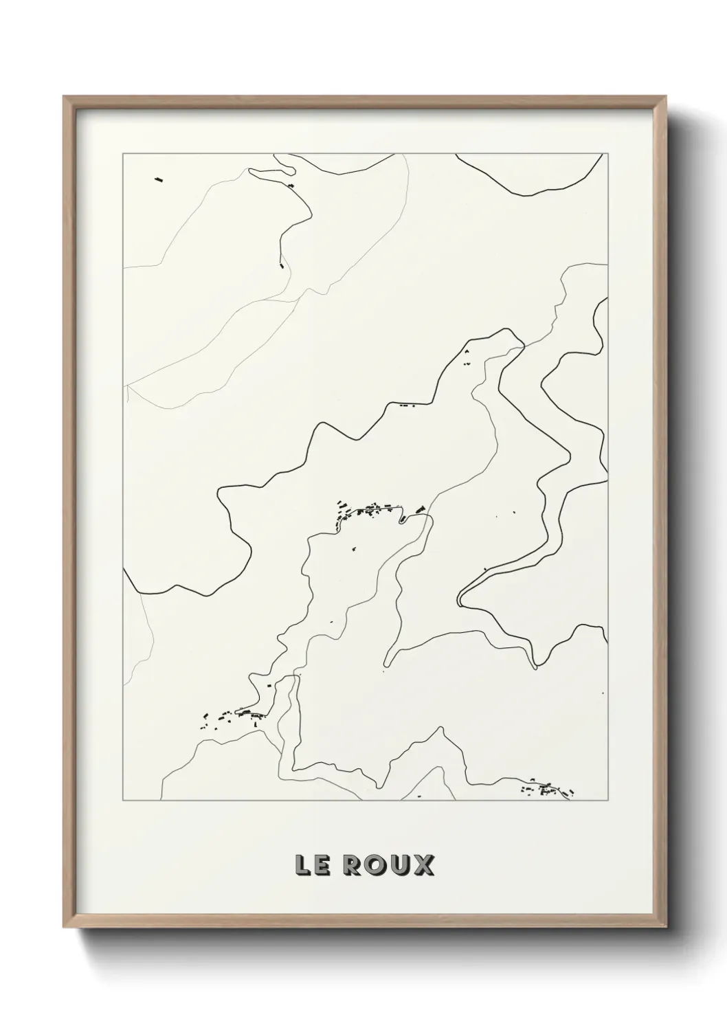 Un poster carte Le Roux