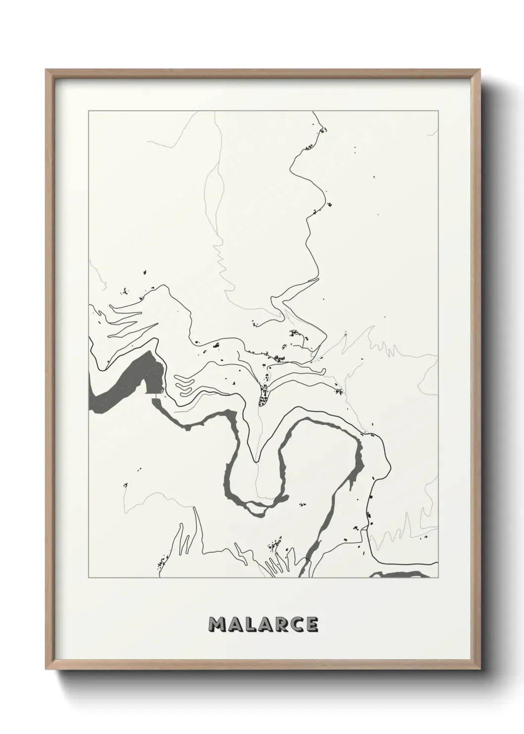 Un poster carte Malarce