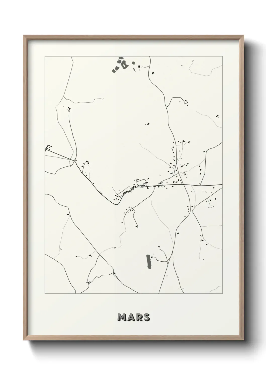 Un poster carte Mars