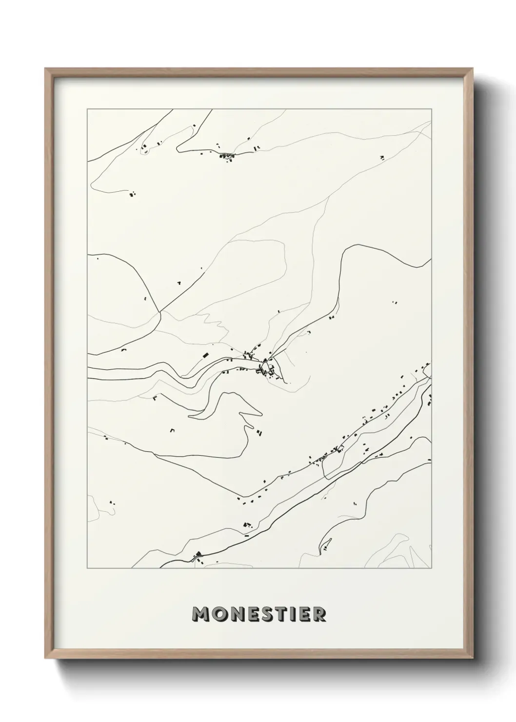 Un poster carte Monestier