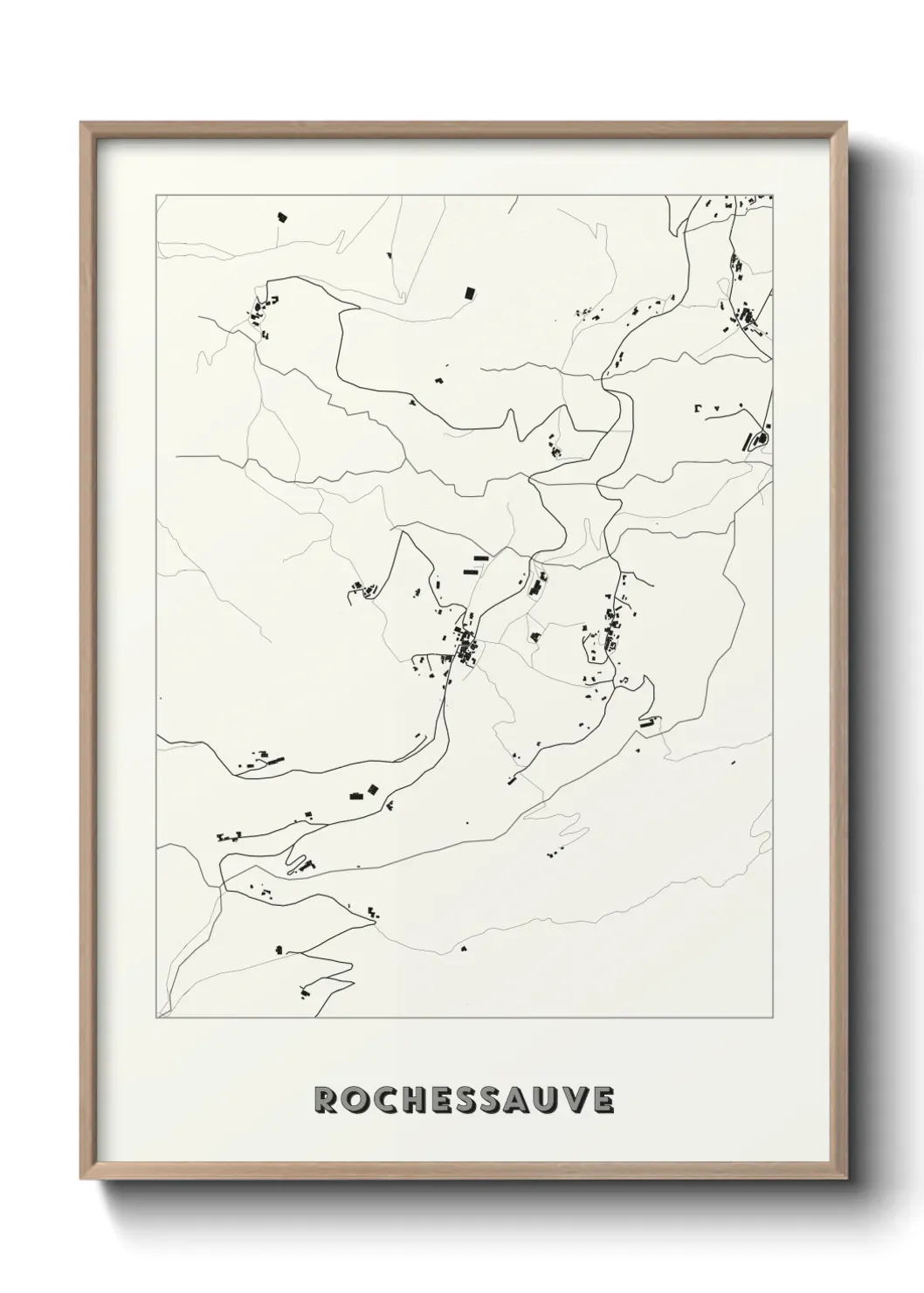 Un poster carte Rochessauve
