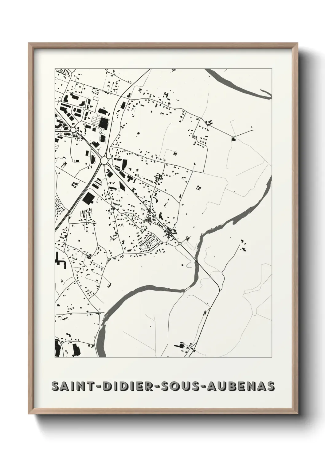 Un poster carte Saint-Didier-sous-Aubenas