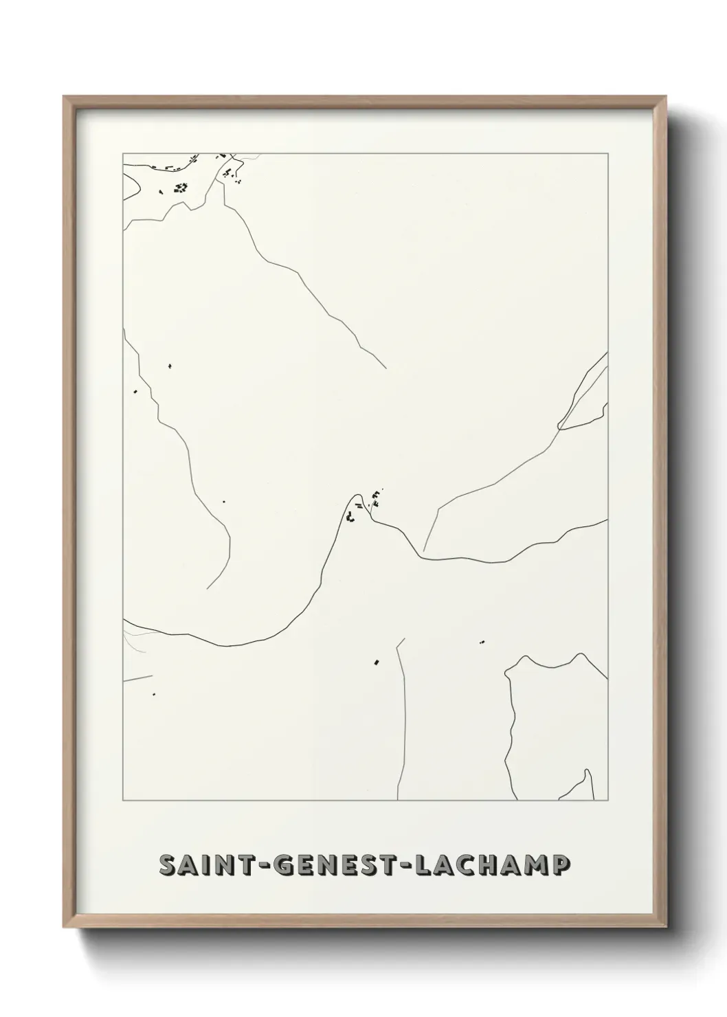 Un poster carte Saint-Genest-Lachamp