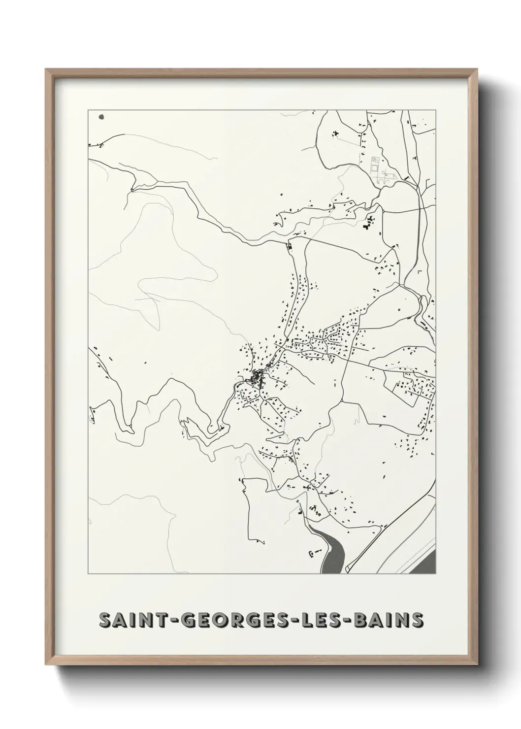 Un poster carte Saint-Georges-les-Bains
