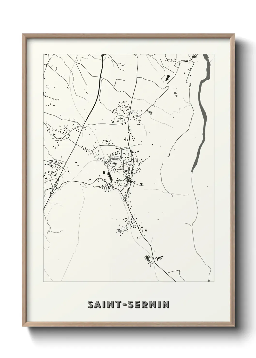 Un poster carte Saint-Sernin