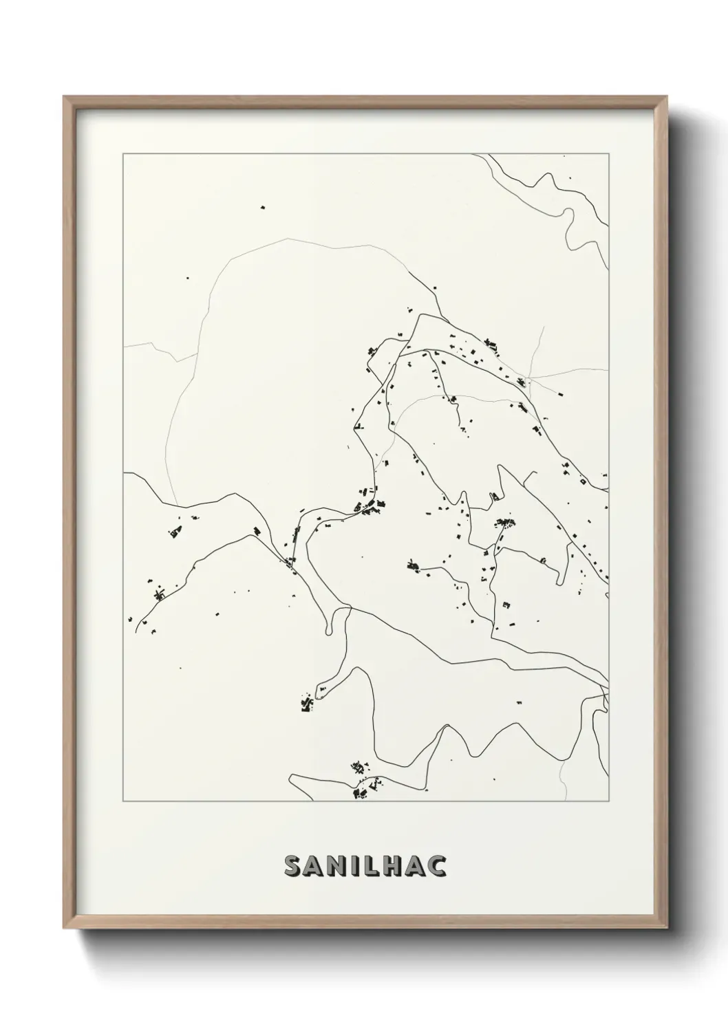 Un poster carte Sanilhac