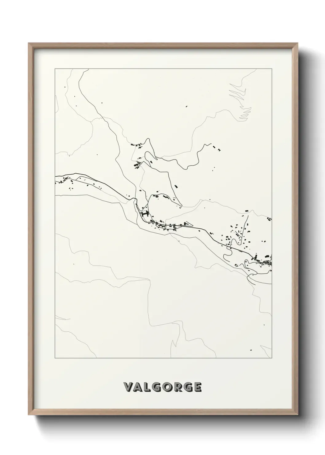 Un poster carte Valgorge