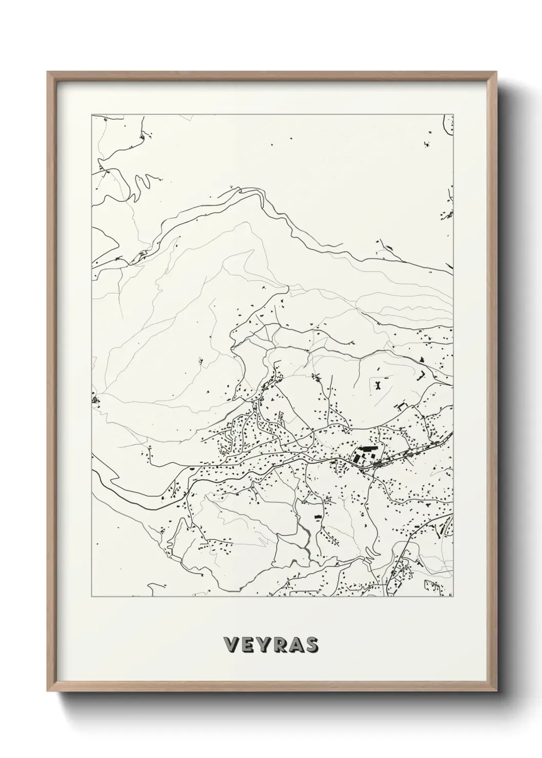 Un poster carte Veyras