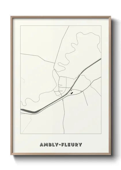 Une affiche de carte sur Ambly-Fleury