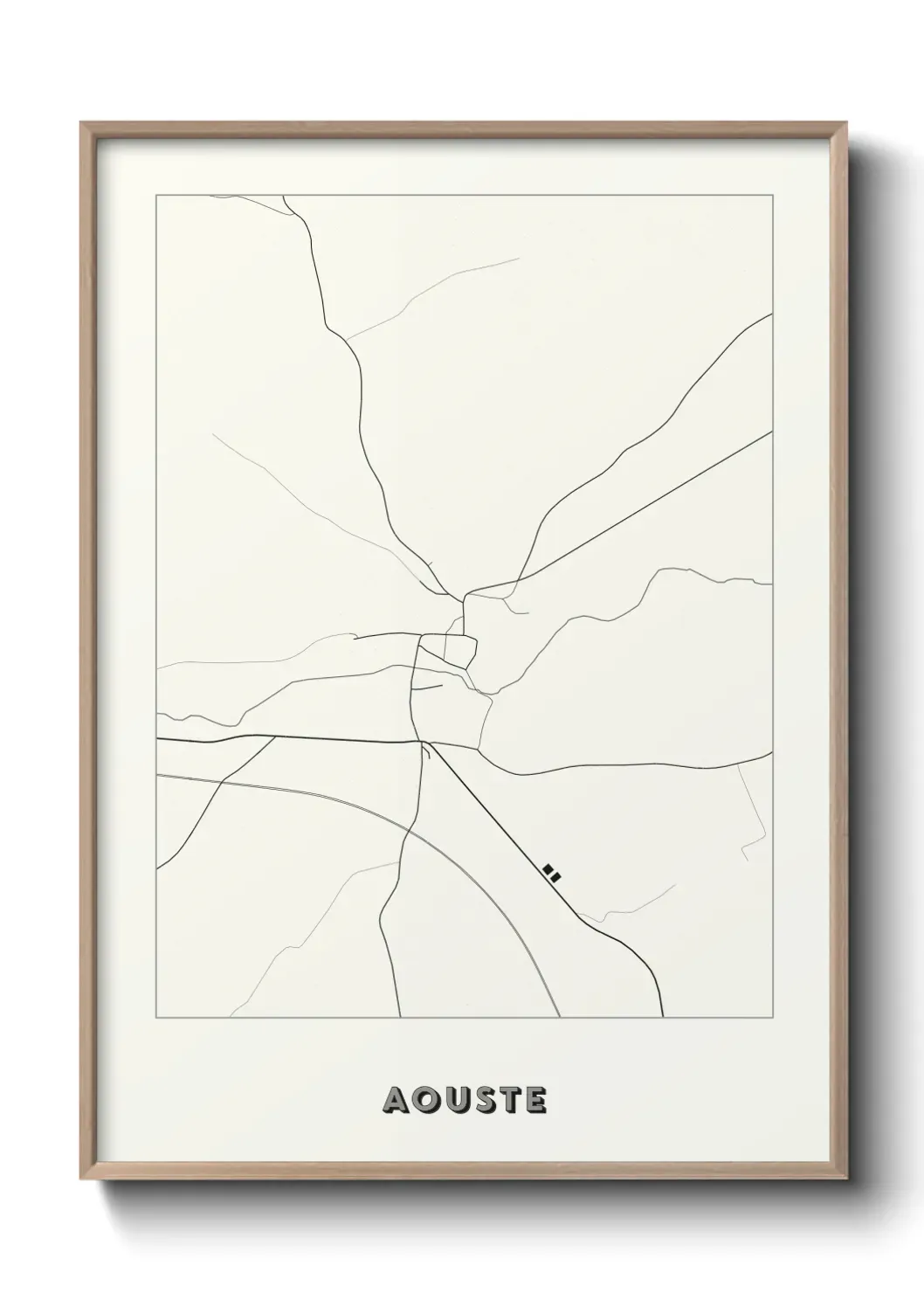 Un poster carte Aouste