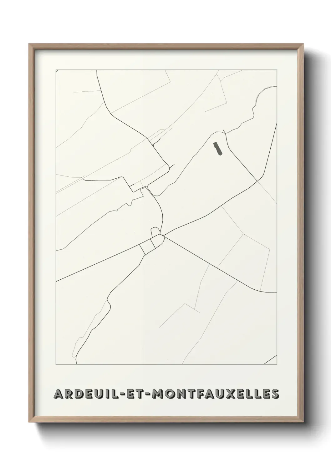 Un poster carte Ardeuil-et-Montfauxelles