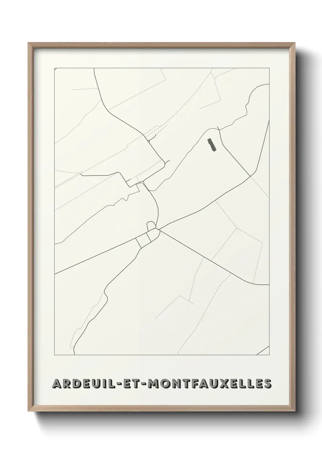 Un poster carteArdeuil-et-Montfauxelles