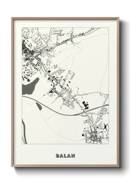 Une affiche de carte sur Balan