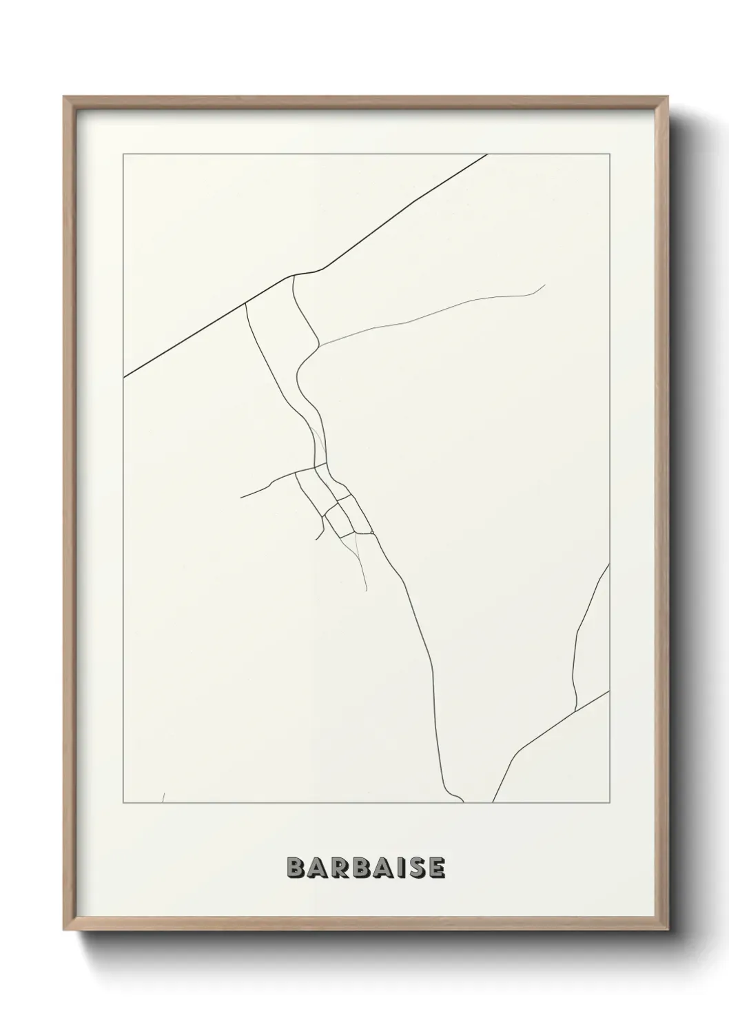Un poster carte Barbaise