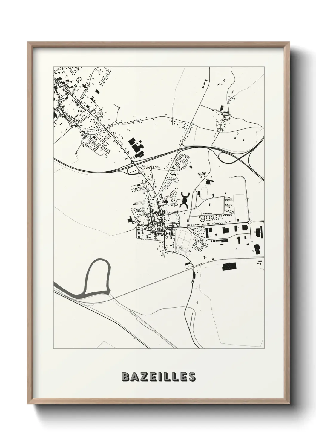 Un poster carte Bazeilles