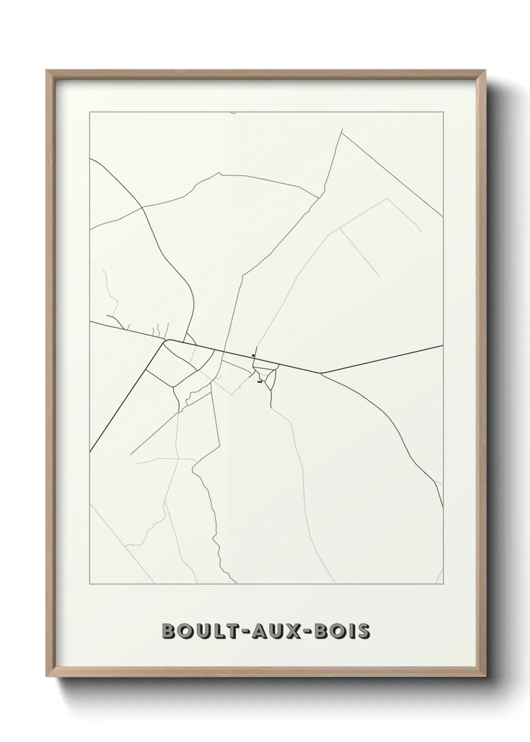 Un poster carte Boult-aux-Bois