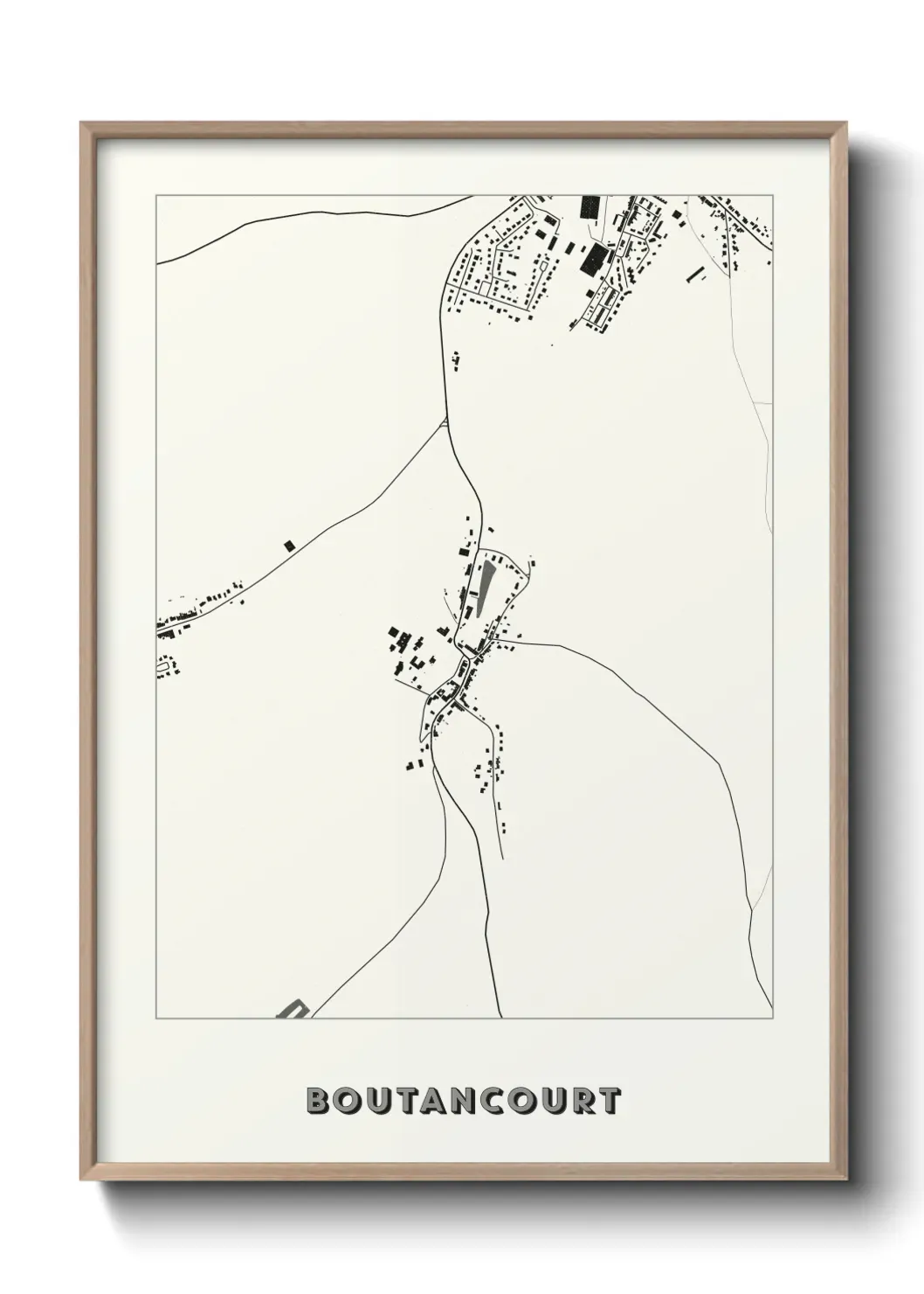 Un poster carte Boutancourt