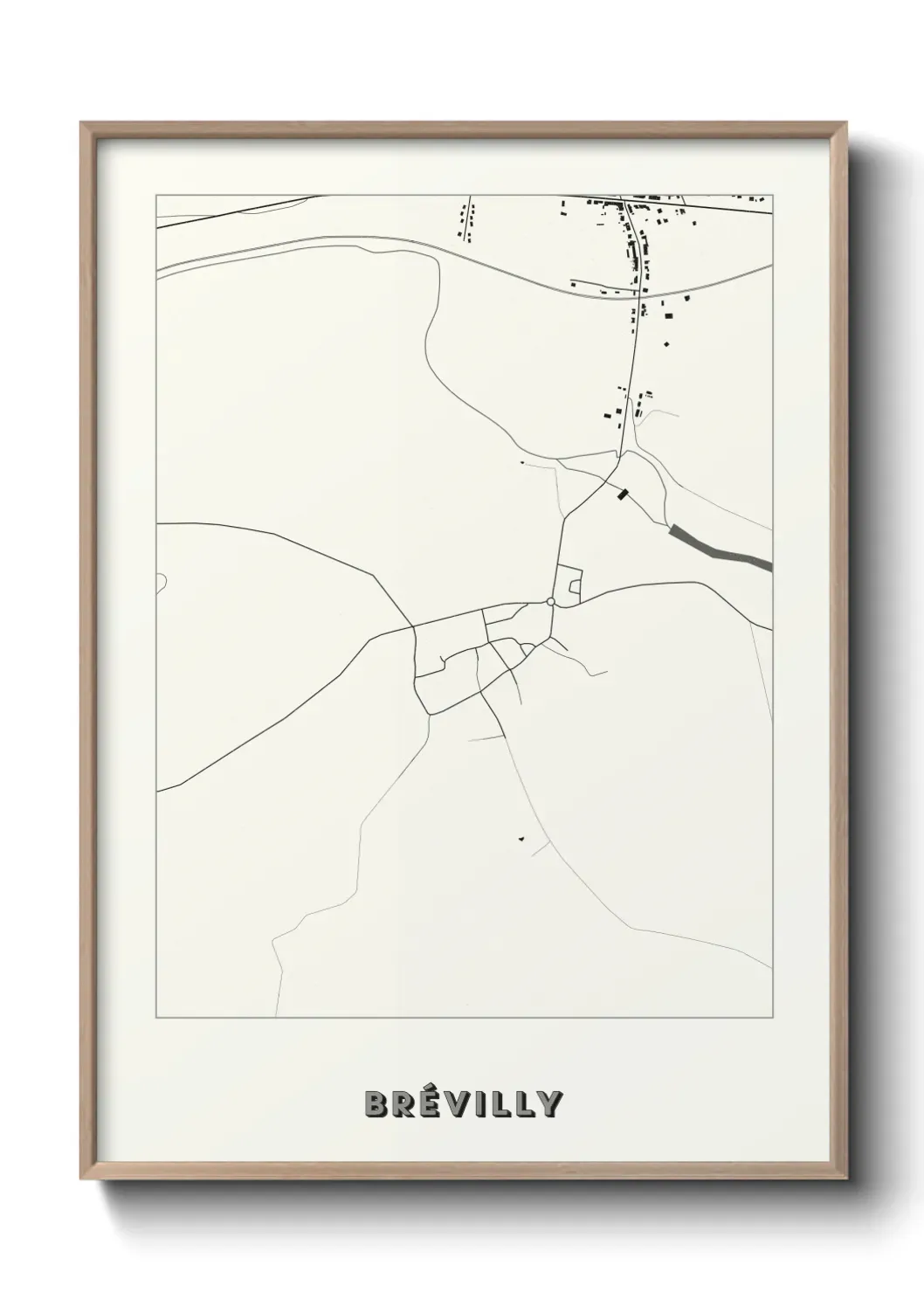 Un poster carte Brévilly