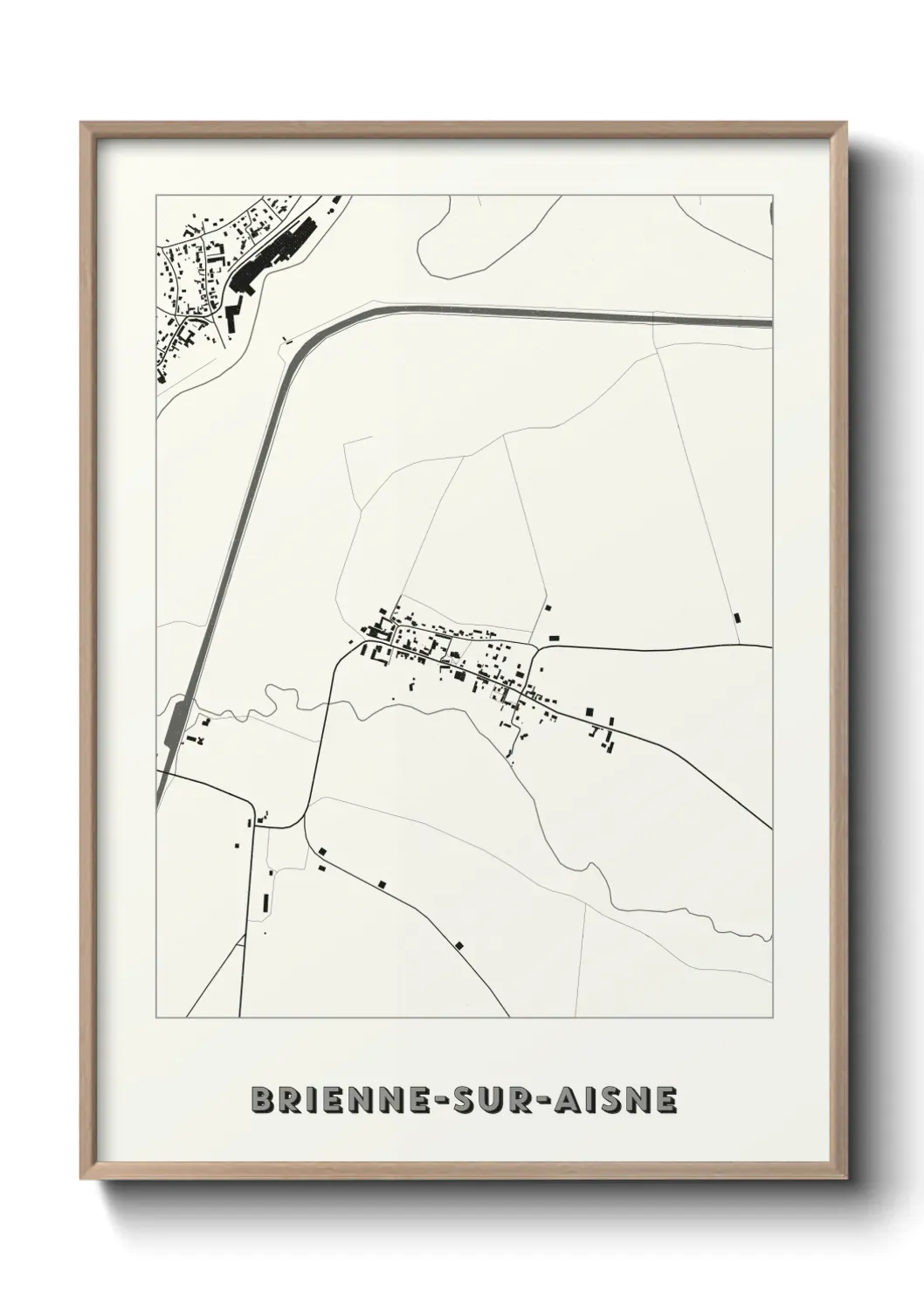 Un poster carte Brienne-sur-Aisne