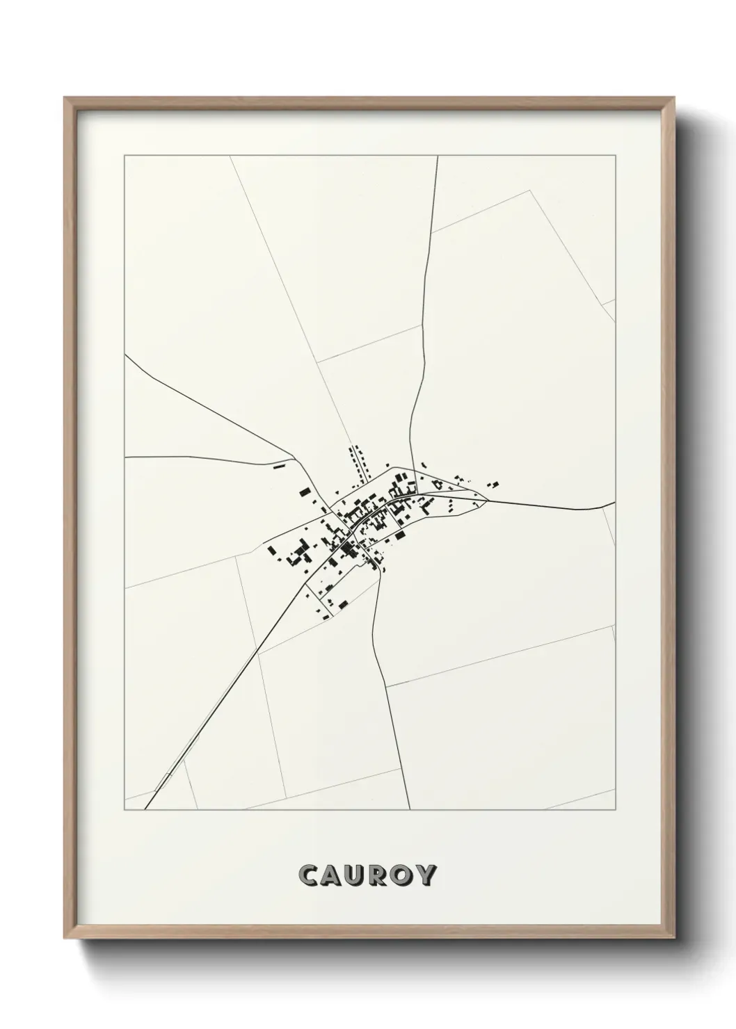 Un poster carte Cauroy