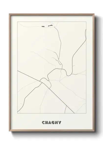 Une affiche de carte sur Chagny