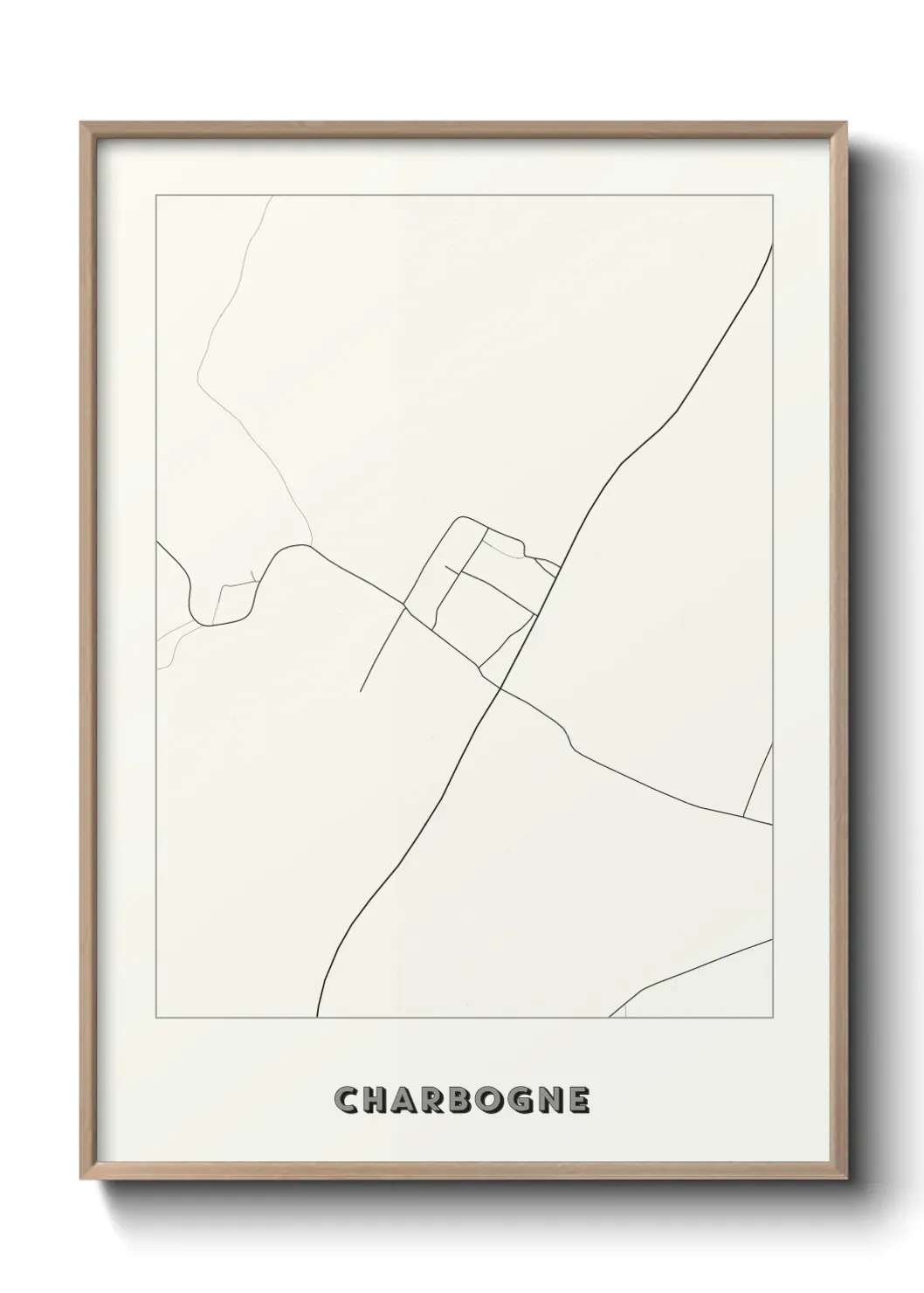 Un poster carte Charbogne