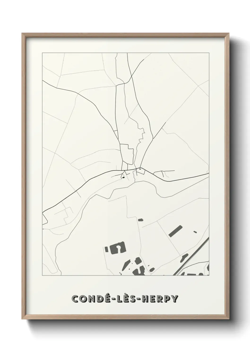 Un poster carte Condé-lès-Herpy