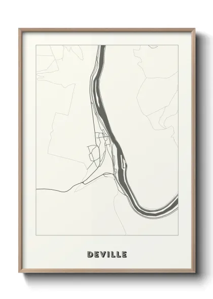 Une affiche de carte sur Deville