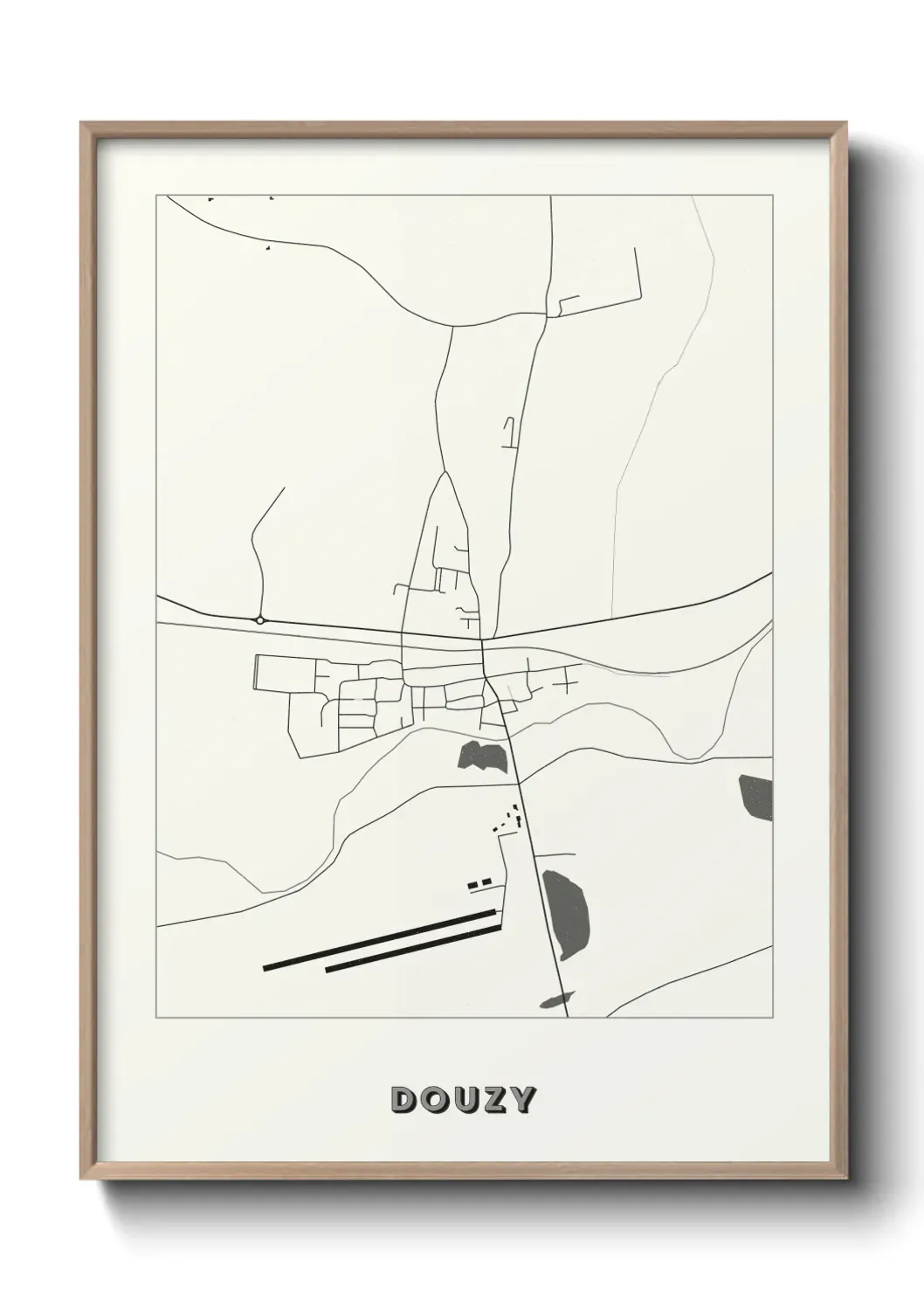 Un poster carte Douzy