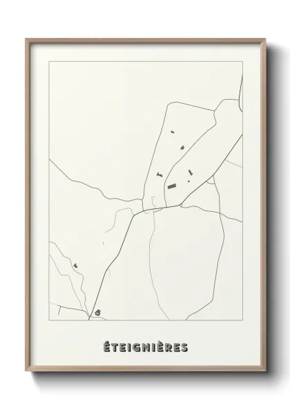 Une affiche de carte sur Éteignières