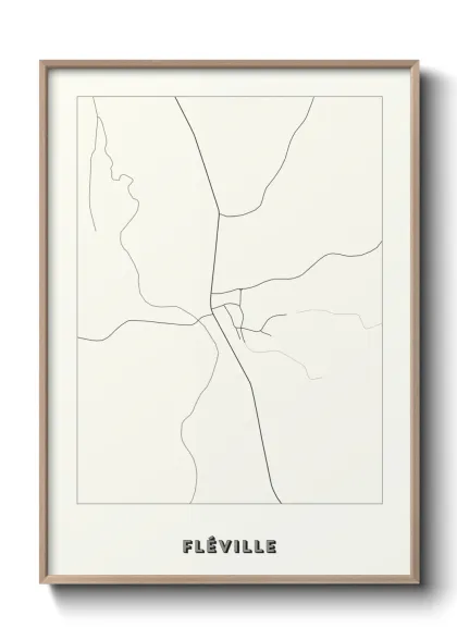 Une affiche de carte sur Fléville