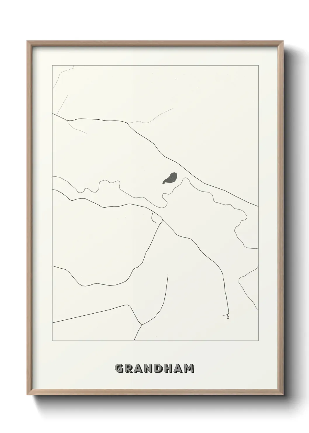 Un poster carte Grandham