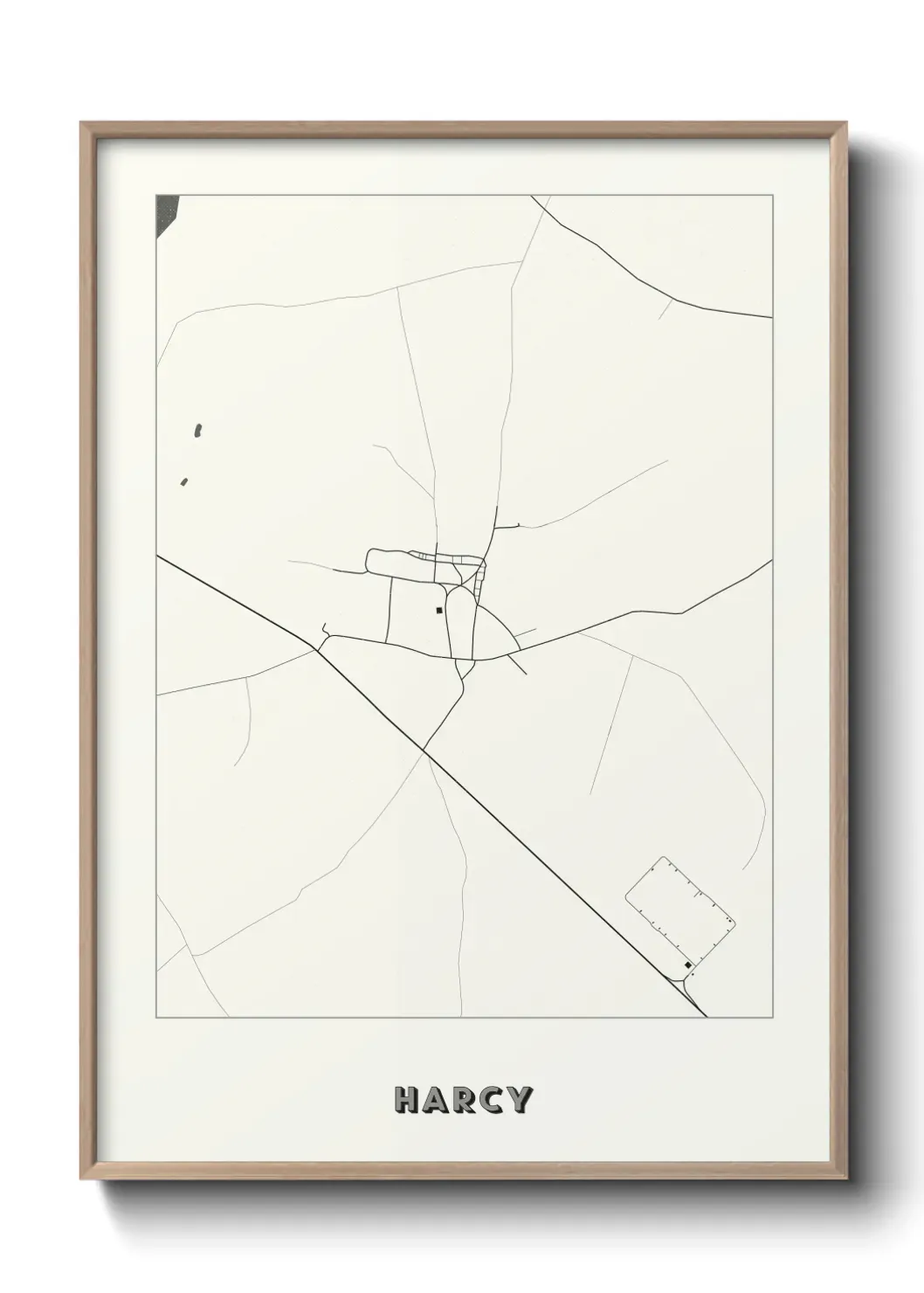 Un poster carte Harcy